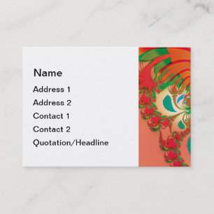 Abstract Art Red Owl Business Card