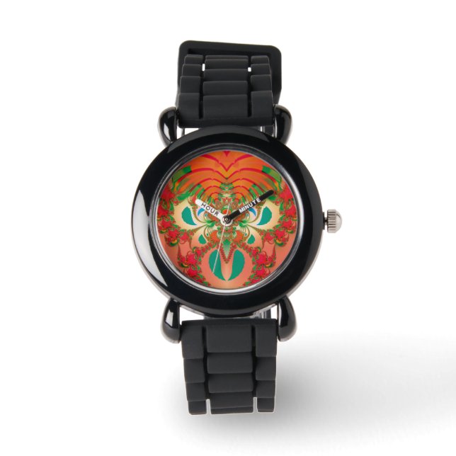 Abstract Art Red Owl Watch (Front)
