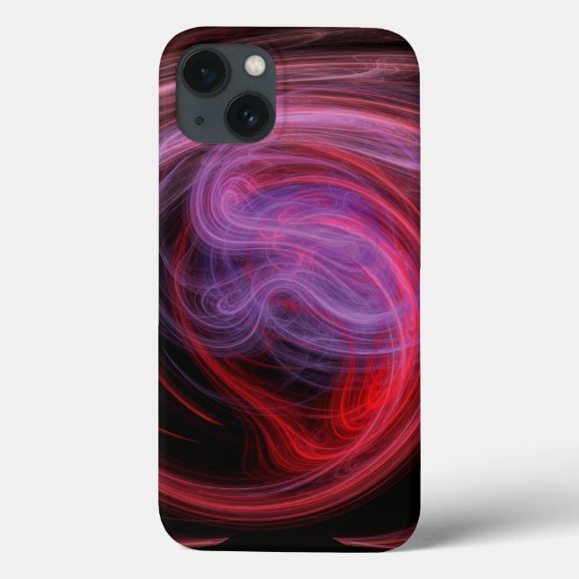 Abstract Art Red Wave Case-Mate iPhone Case (Back)