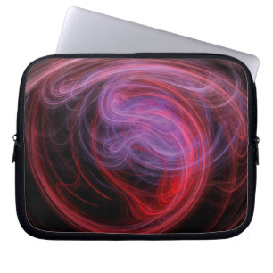 Abstract Art Red Wave Laptop Sleeve