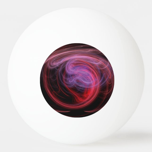 Abstract Art Red Wave Ping Pong Ball (Front)