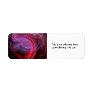 Abstract Art Red Wave Return Address Label