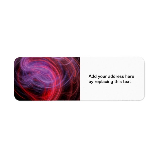 Abstract Art Red Wave Return Address Label (Front)