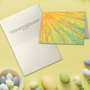 Abstract Art Resurrection Glory Easter Bible Verse Card