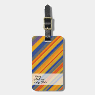 Abstract Art Retro Stripes 2 Luggage Tag