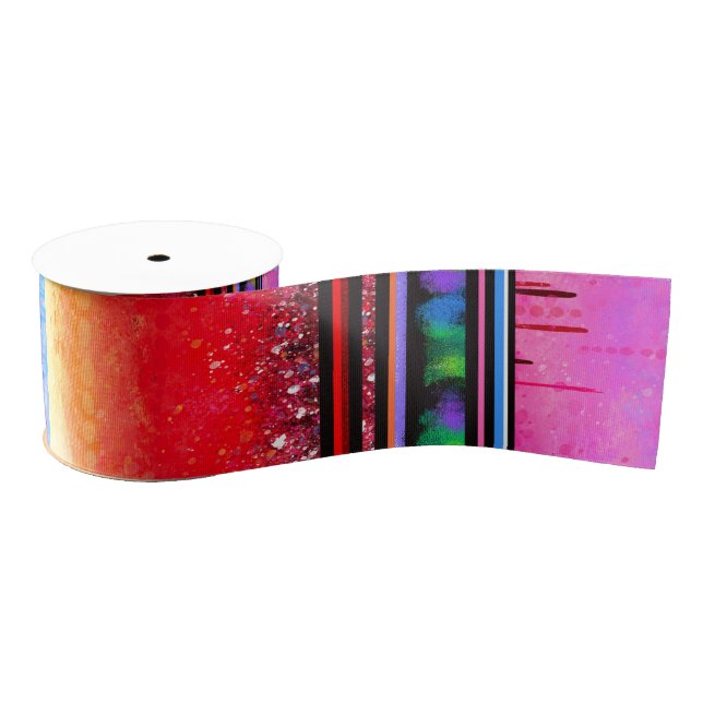 Abstract Art Ribbon Grosgrain Ribbon (Spool)