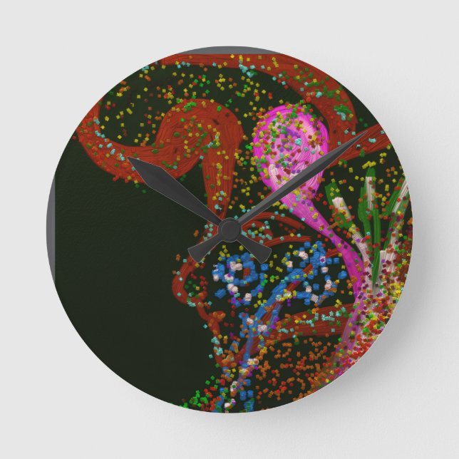 Abstract Art  Round Clock (Front)