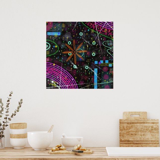 Abstract Art: Satellite  Poster (Kitchen)