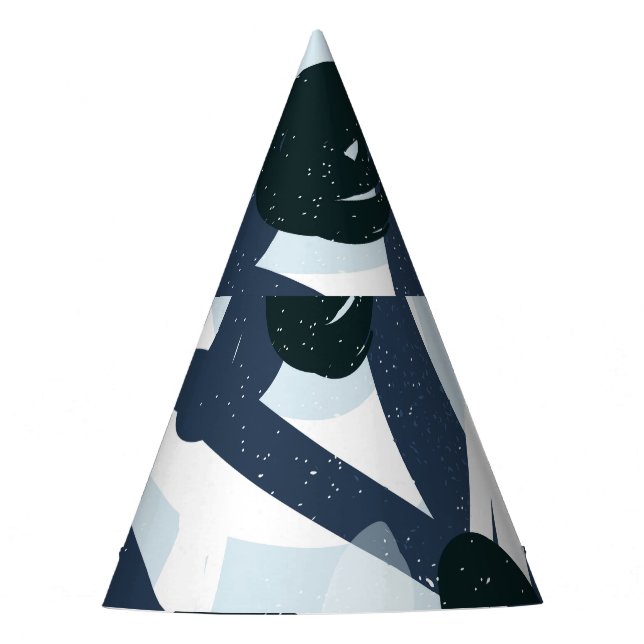 Abstract Art: Seamless Painting Illustration Party Hat (Front)