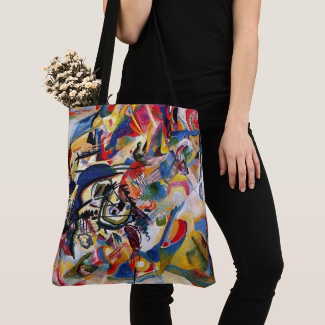 Abstract Art Shoulder Tote (Close Up)