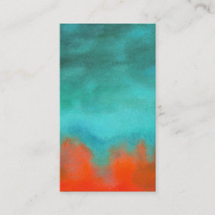 Abstract Art Sky Fire Lava Red Orange Turquoise Business Card
