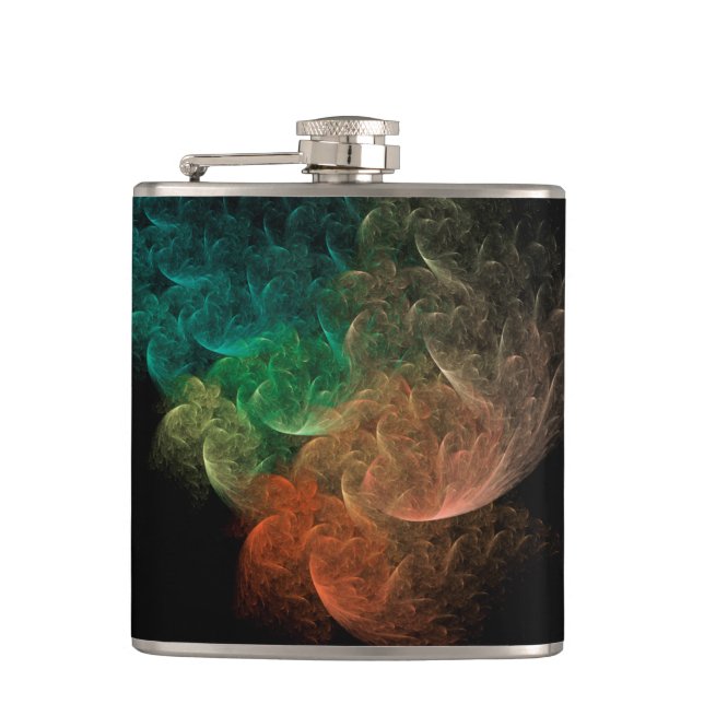 Abstract Art Space Bird Hip Flask (Front)