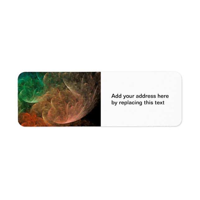 Abstract Art Space Bird Return Address Label (Front)