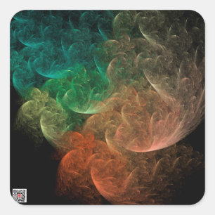 Abstract Art Space Bird Square Sticker