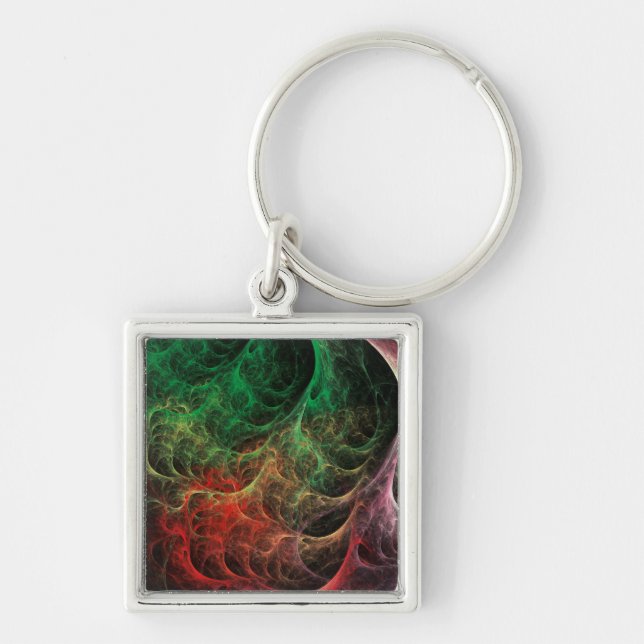 Abstract Art Space Fire Key Ring (Front)
