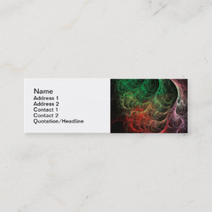 Abstract Art Space Fire Mini Business Card