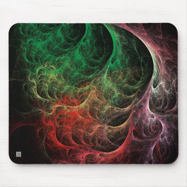 Abstract Art Space Fire Mouse Pad (Front)
