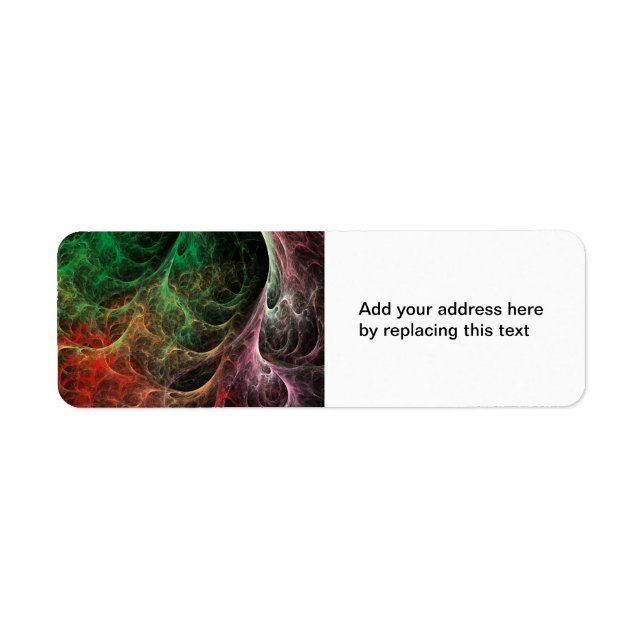 Abstract Art Space Fire Return Address Label (Front)