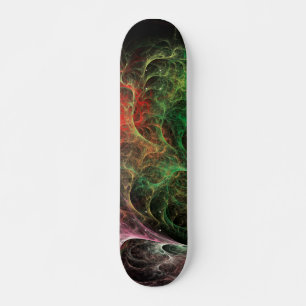 Abstract Art Space Fire Skateboard