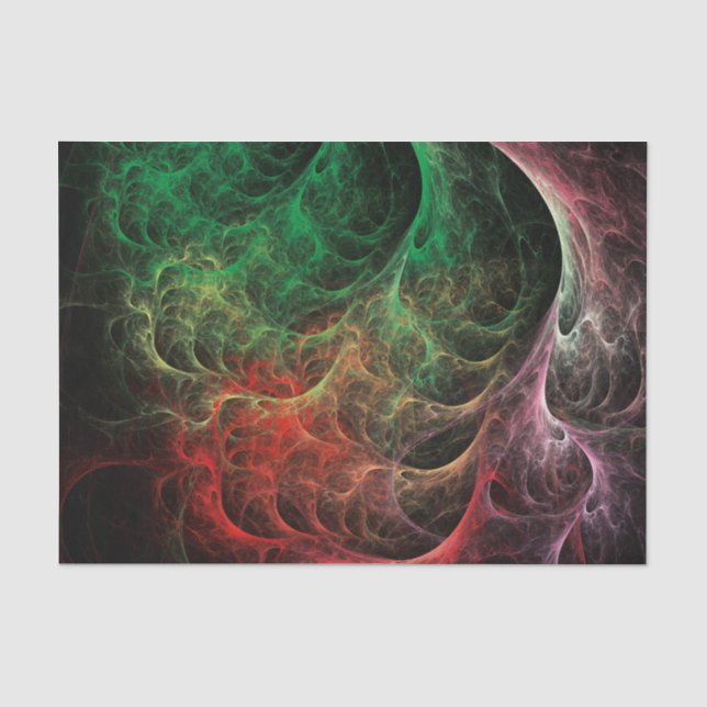 Abstract Art Space Fire Tissue Paper (Front)