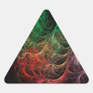 Abstract Art Space Fire Triangle Sticker