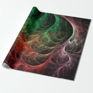 Abstract Art Space Fire Wrapping Paper