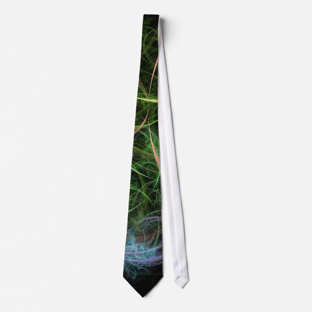 Abstract Art Space Flowers Tie (Front)