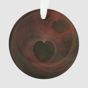 Abstract Art Space Hearts Ornament