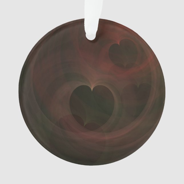 Abstract Art Space Hearts Ornament (Front)