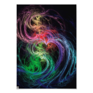 Abstract Art Space Hearts Photo Print