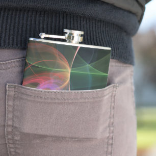 Abstract Art Space Hip Flask