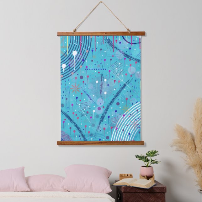 Abstract Art: Sparklers in the Sky Hanging Tapestry (Bedroom)