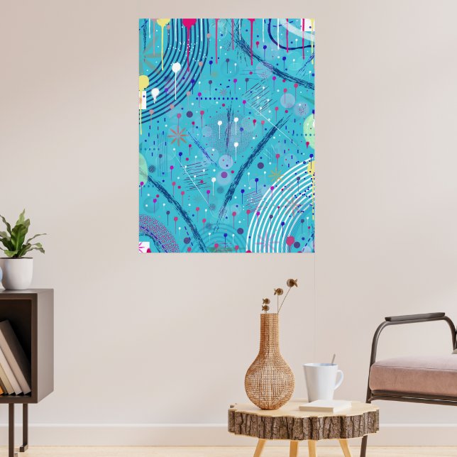 Abstract Art: Sparklers in the Sky Poster (Living Room 3)