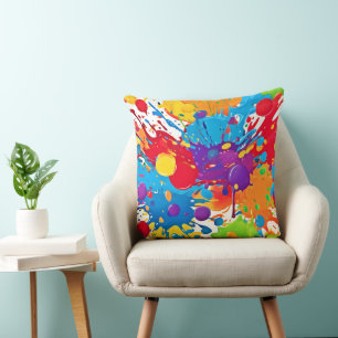 Abstract Art Splash Cushion