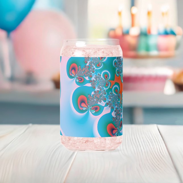 Abstract Art Spring Garden Can Glass (Insitu (Baby Shower))