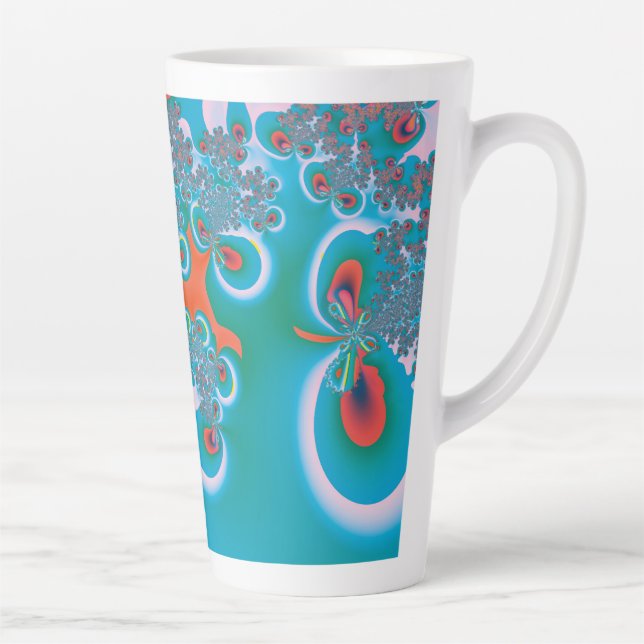 Abstract Art Spring Garden Latte Mug (Right)