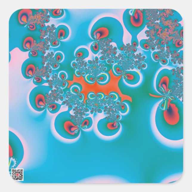Abstract Art Spring Garden Square Sticker (Front)