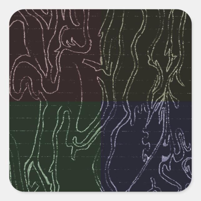 Abstract Art Square Sticker (Front)
