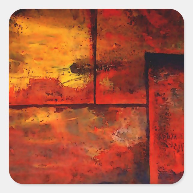 Abstract Art Square Sticker (Front)