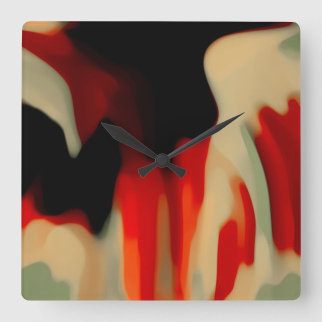 Abstract Art Square Wall Clock (Front)