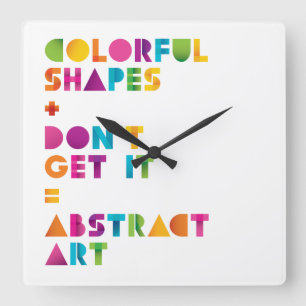 Abstract Art Square Wall Clock