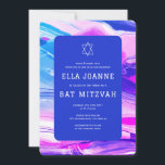 Abstract Art Star of David Custom Bar Bat Mitzvah Invitation<br><div class="desc">Perfect card to announce a bat mitzvah, bar mitzvah or other Jewish celebration! Hand made abstract art for you on the front and back side! FULLY CUSTOMIZABLE! Click on “Personalise” above to edit the text. Click "edit using design tool" to adjust the fonts, colours and placements and to delete the...</div>