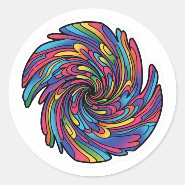 Abstract Art Sticker - Modern, Unique Designs (Front)