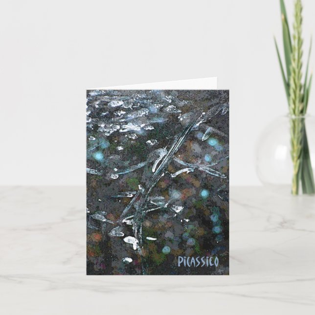 Abstract Art Subtle Colours Blank Note Card (Front)