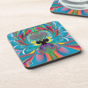 Abstract Art Summer Butterfly Coaster