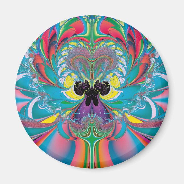 Abstract Art Summer Butterfly Magnet (Front)