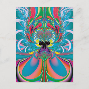 Abstract Art Summer Butterfly Postcard