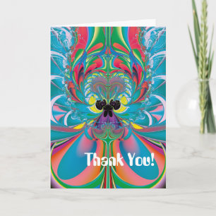 Abstract Art Summer Butterfly Thank You Card