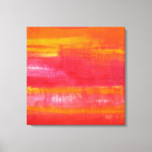 Abstract Art "SUMMER DAY" Red Yelllow Orange