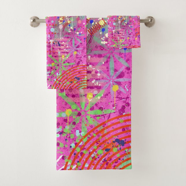 Abstract Art: Summertime Dreams Bath Towel Set (Insitu)